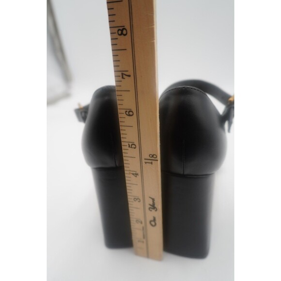 Nine West Black Jerri Chain Link Dress Ankle Chunky Heel Strap Sandals Size 9.5M - Picture 11 of 12